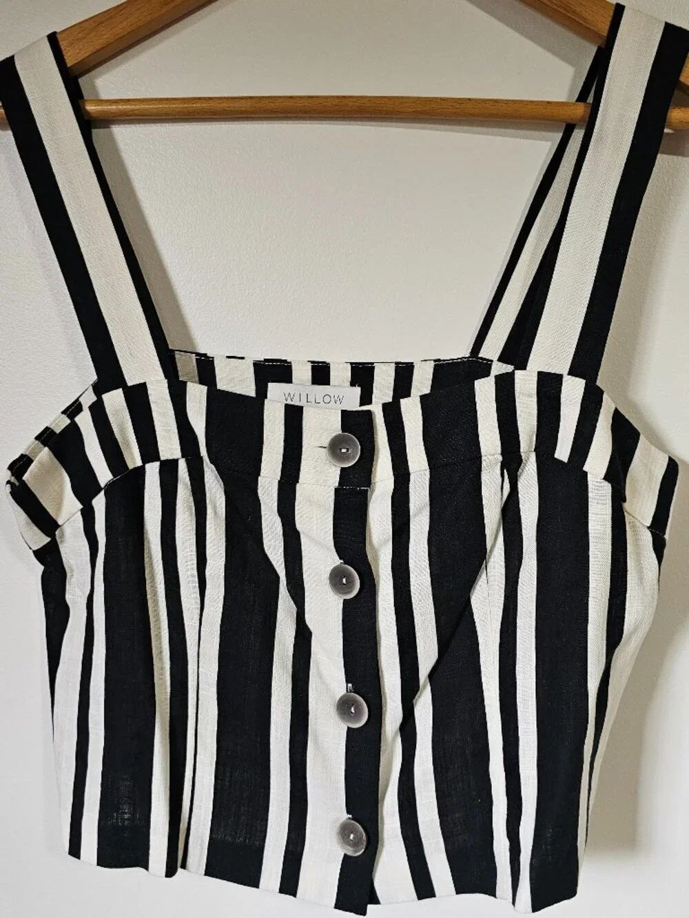 NWT WILLOW 2 PC TANK TOP AND PANTS STRIPED WHITE BLACK SIZE S/M - Picture 2 of 16